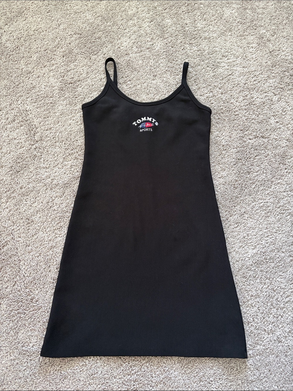 Tommy Hilfiger Tommy Sport dress Mini Dress in Black vintage l